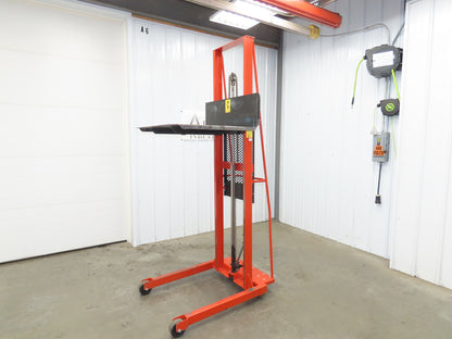 Wesco ESPL-80-3032 Economy Large Platform Hydraulic Stacker 1000 Lb. Capacity