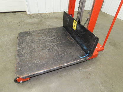 Wesco ESPL-80-3032 Economy Large Platform Hydraulic Stacker 1000 Lb. Capacity