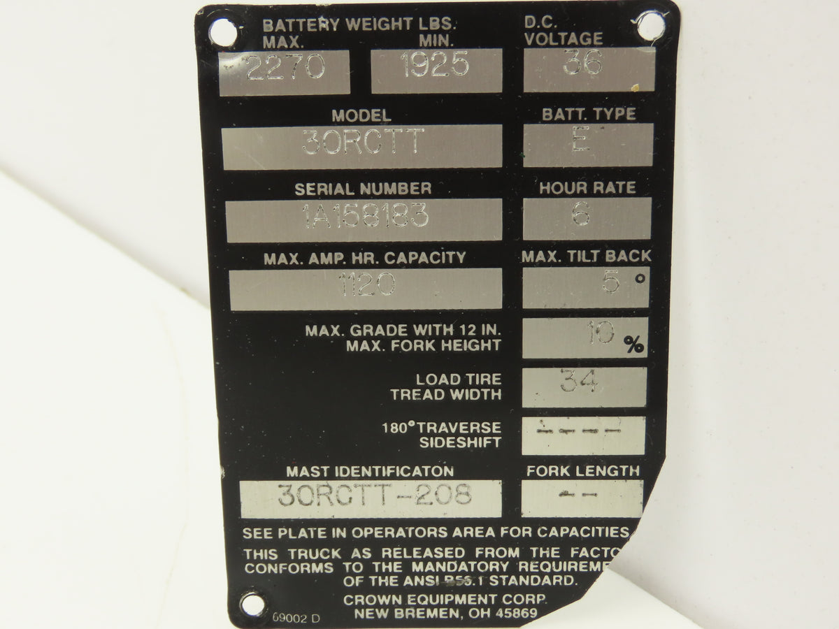 Crown IC3645EV100T1MT1 Forklift Speed Control Assembly EV-100SCR Off 30RCTT