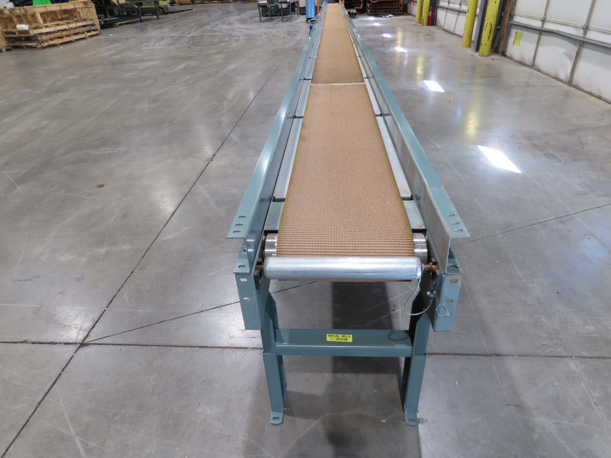 Hytrol 18"x 40' Slider Bed Conveyor 12"Belt 1Hp 230/460V 3PH Center Drive 70FPM