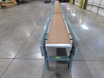 Hytrol 18"x 40' Slider Bed Conveyor 12"Belt 1Hp 230/460V 3PH Center Drive 70FPM