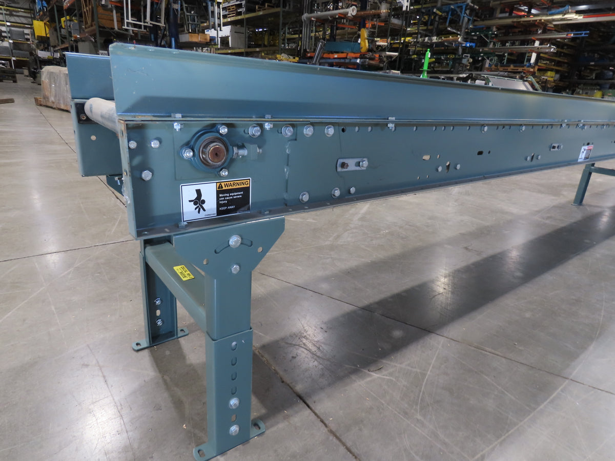 Hytrol 18"x 40' Slider Bed Conveyor 12"Belt 1Hp 230/460V 3PH Center Drive 70FPM