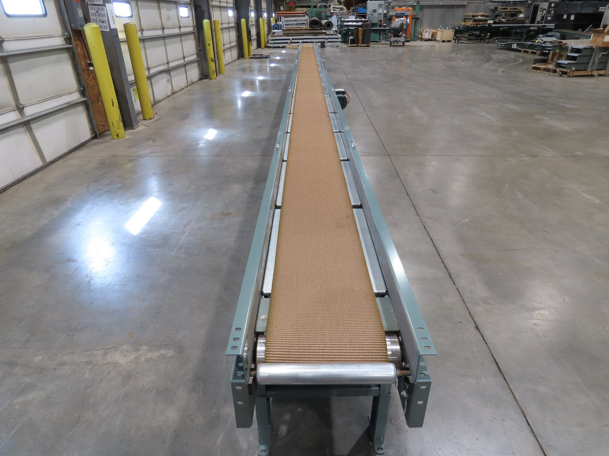 Hytrol 18"x 40' Slider Bed Conveyor 12"Belt 1Hp 230/460V 3PH Center Drive 70FPM