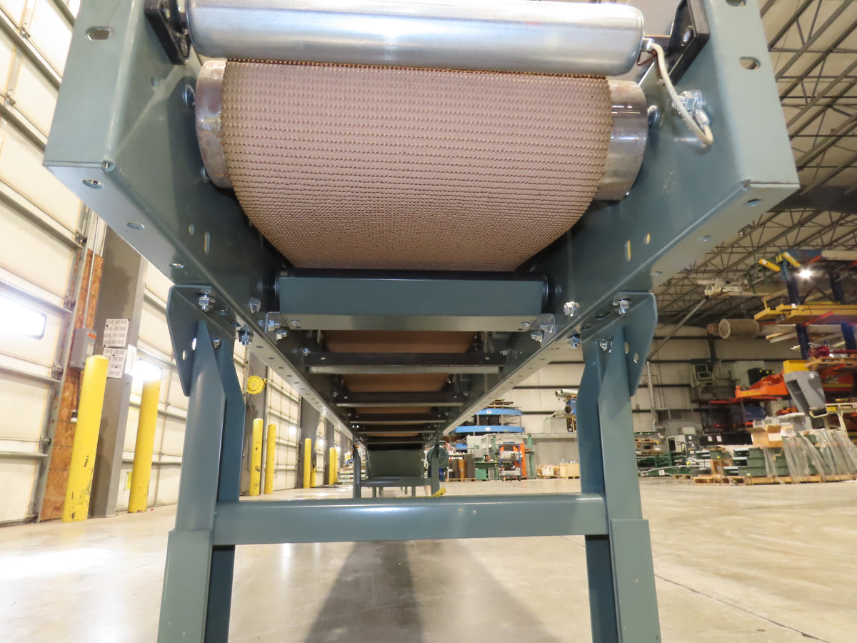 Hytrol 18"x 40' Slider Bed Conveyor 12"Belt 1Hp 230/460V 3PH Center Drive 70FPM