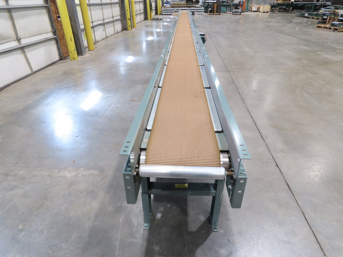 Hytrol 18"x 40' Slider Bed Conveyor 12"Belt 1Hp 230/460V 3PH Center Drive 70FPM