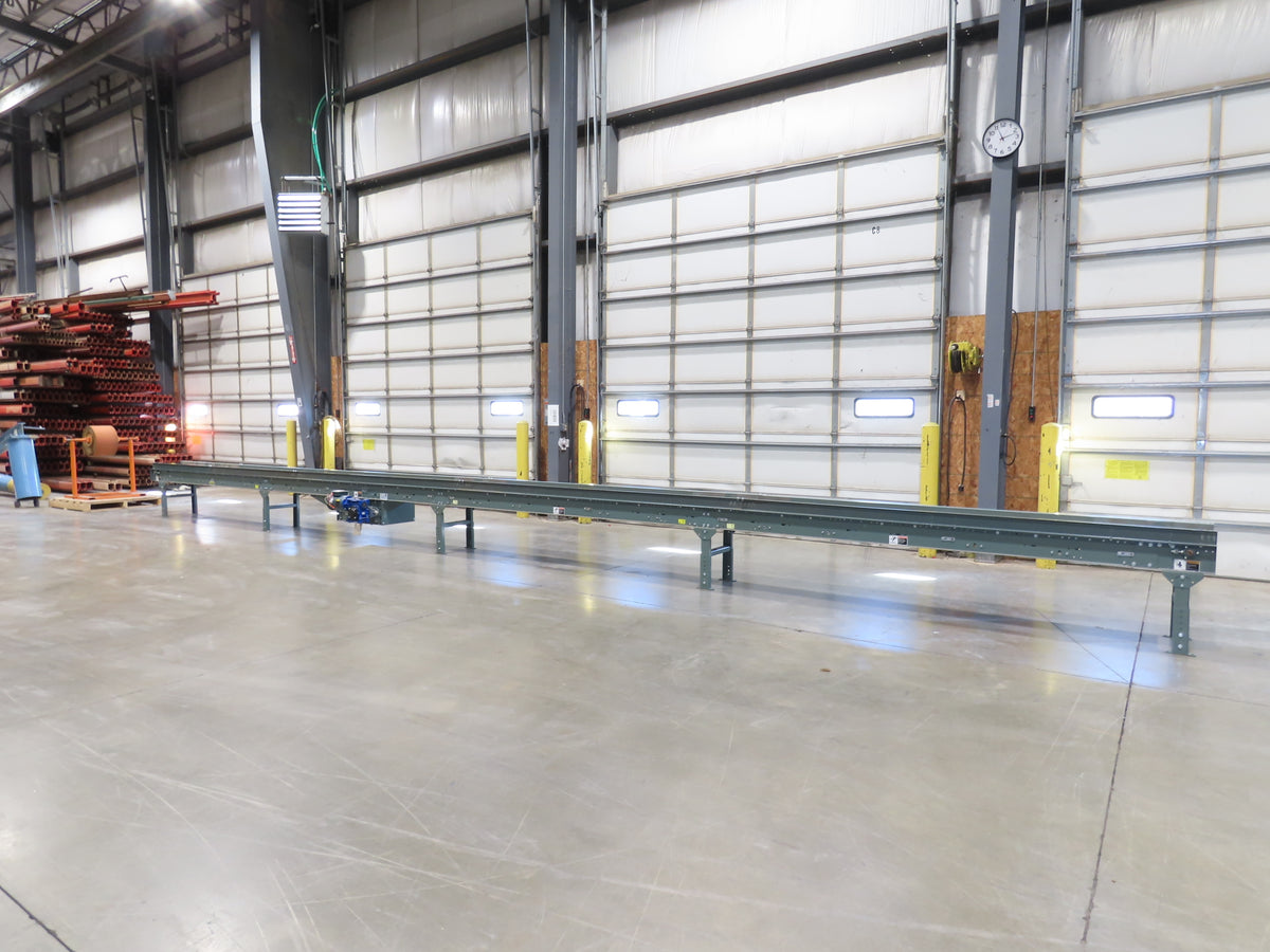 Hytrol 18"x 40' Slider Bed Conveyor 12"Belt 1Hp 230/460V 3PH Center Drive 70FPM