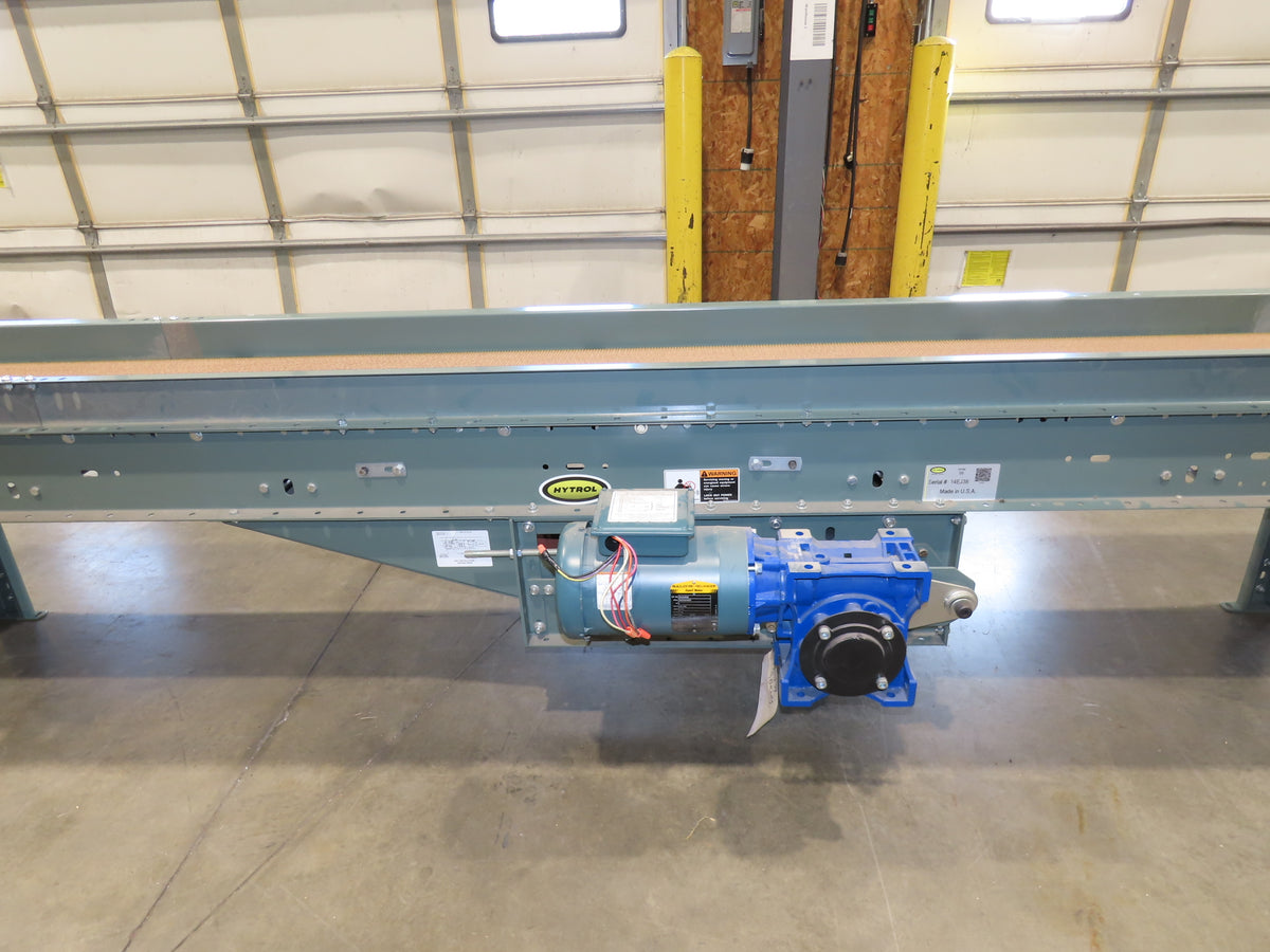 Hytrol 18"x 40' Slider Bed Conveyor 12"Belt 1Hp 230/460V 3PH Center Drive 70FPM