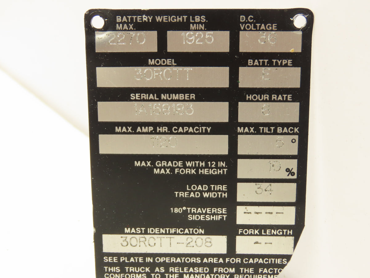 Crown Forklift Speed Control Assembly EV-100SCR Off 30RCTT