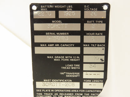 Crown Forklift Speed Control Assembly EV-100SCR Off 30RCTT