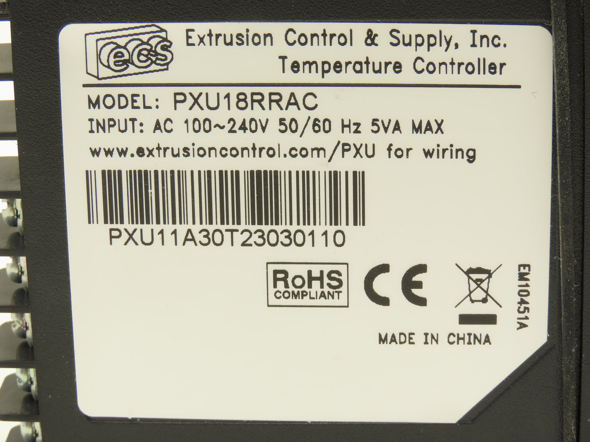 Red Lion PXU18RRAC Temperature Controller 1/8 DIN PID Dual Relay RS-485 100-240V