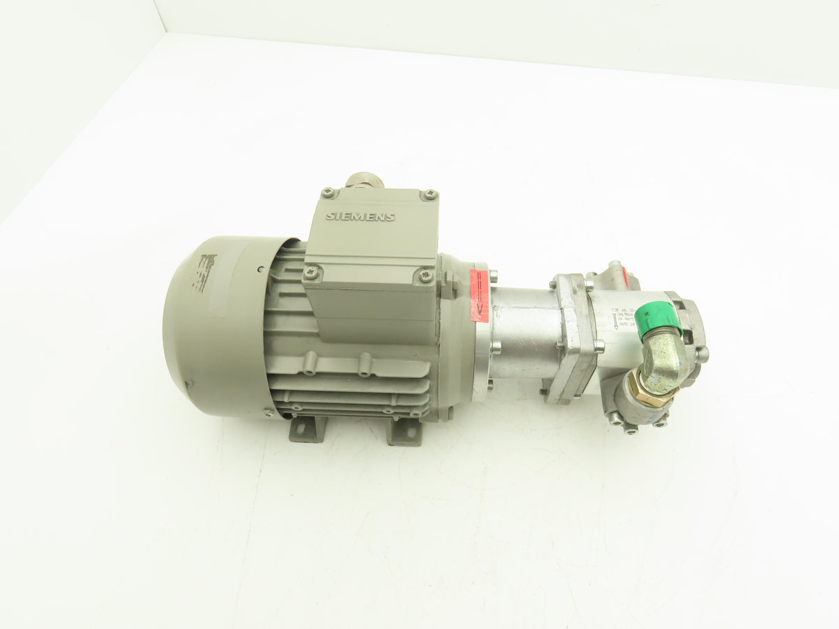 Siemens 1LA70734AB97-Z Galtech Hydraulic Gear Pump 6.3cc 210 Bar 460 VAC 60 Hz