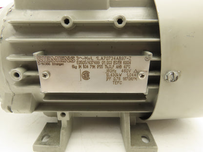Siemens 1LA70734AB97-Z Galtech Hydraulic Gear Pump 6.3cc 210 Bar 460 VAC 60 Hz