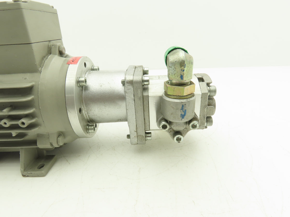 Siemens 1LA70734AB97-Z Galtech Hydraulic Gear Pump 6.3cc 210 Bar 460 VAC 60 Hz