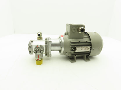 Siemens 1LA70734AB97-Z Galtech Hydraulic Gear Pump 6.3cc 210 Bar 460 VAC 60 Hz