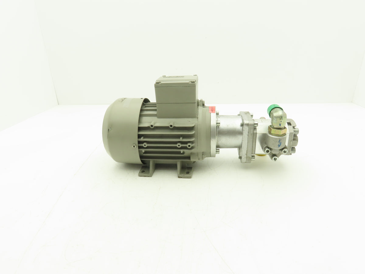 Siemens 1LA70734AB97-Z Galtech Hydraulic Gear Pump 6.3cc 210 Bar 460 VAC 60 Hz