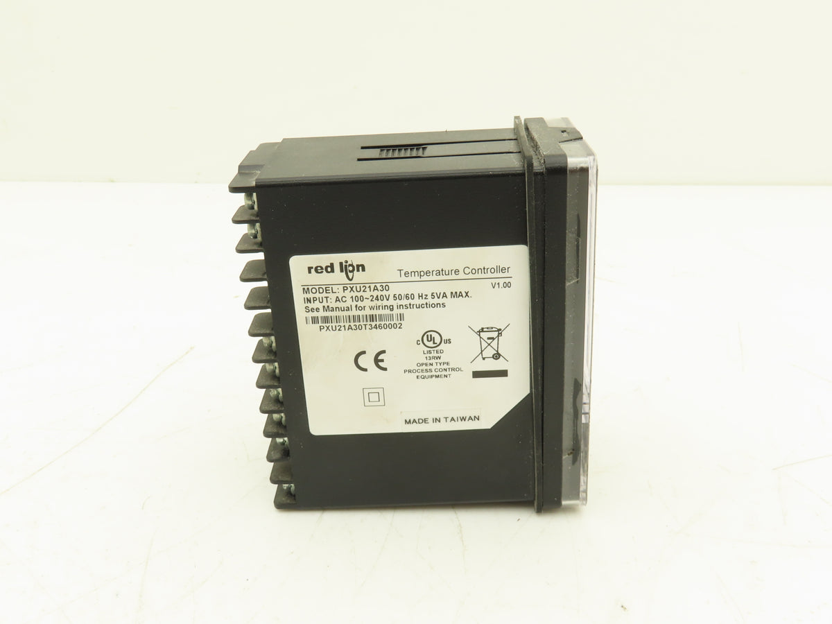Red Lion PXU21A30 Temperature Controller 1/8 DIN PID Dual Relay RS-485 100-240V