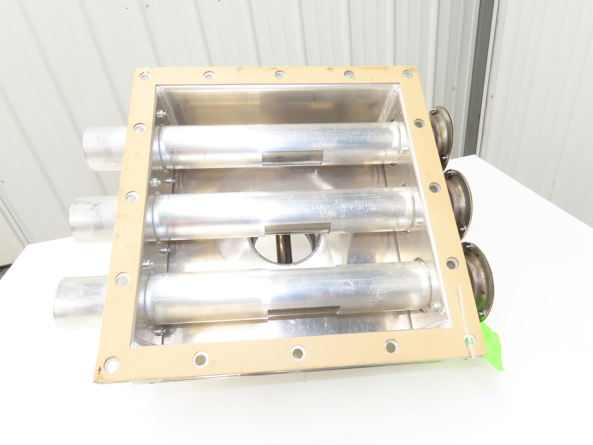 3-Port Distribution Take-Off Box Bulk Material Conveying 4" Butterfly Valve