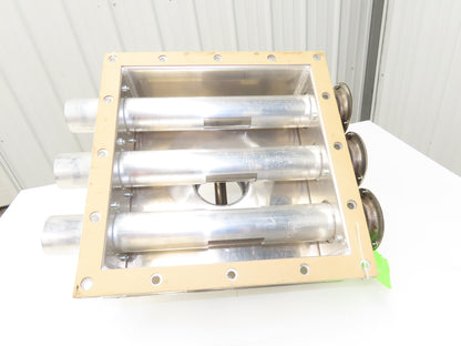 3-Port Distribution Take-Off Box Bulk Material Conveying 4" Butterfly Valve