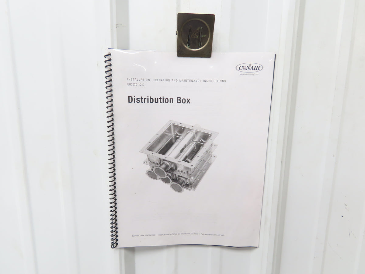 3-Port Distribution Take-Off Box Bulk Material Conveying 4" Butterfly Valve