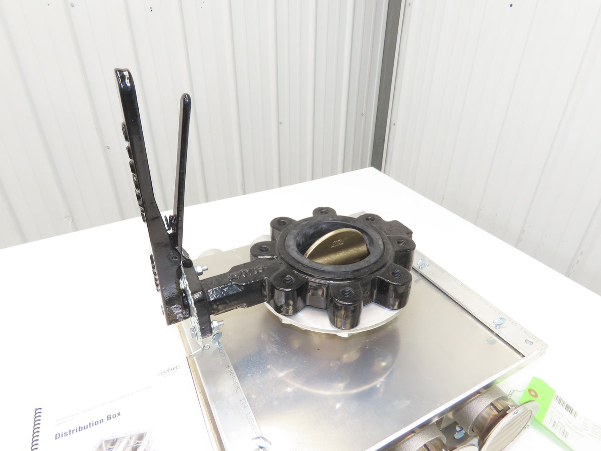 3-Port Distribution Take-Off Box Bulk Material Conveying 4" Butterfly Valve