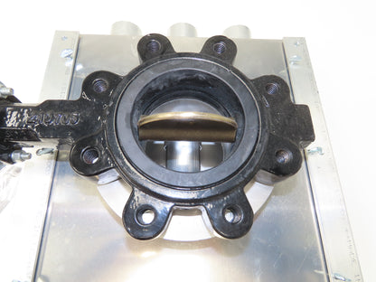 3-Port Distribution Take-Off Box Bulk Material Conveying 4" Butterfly Valve