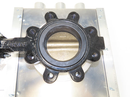 3-Port Distribution Take-Off Box Bulk Material Conveying 4" Butterfly Valve