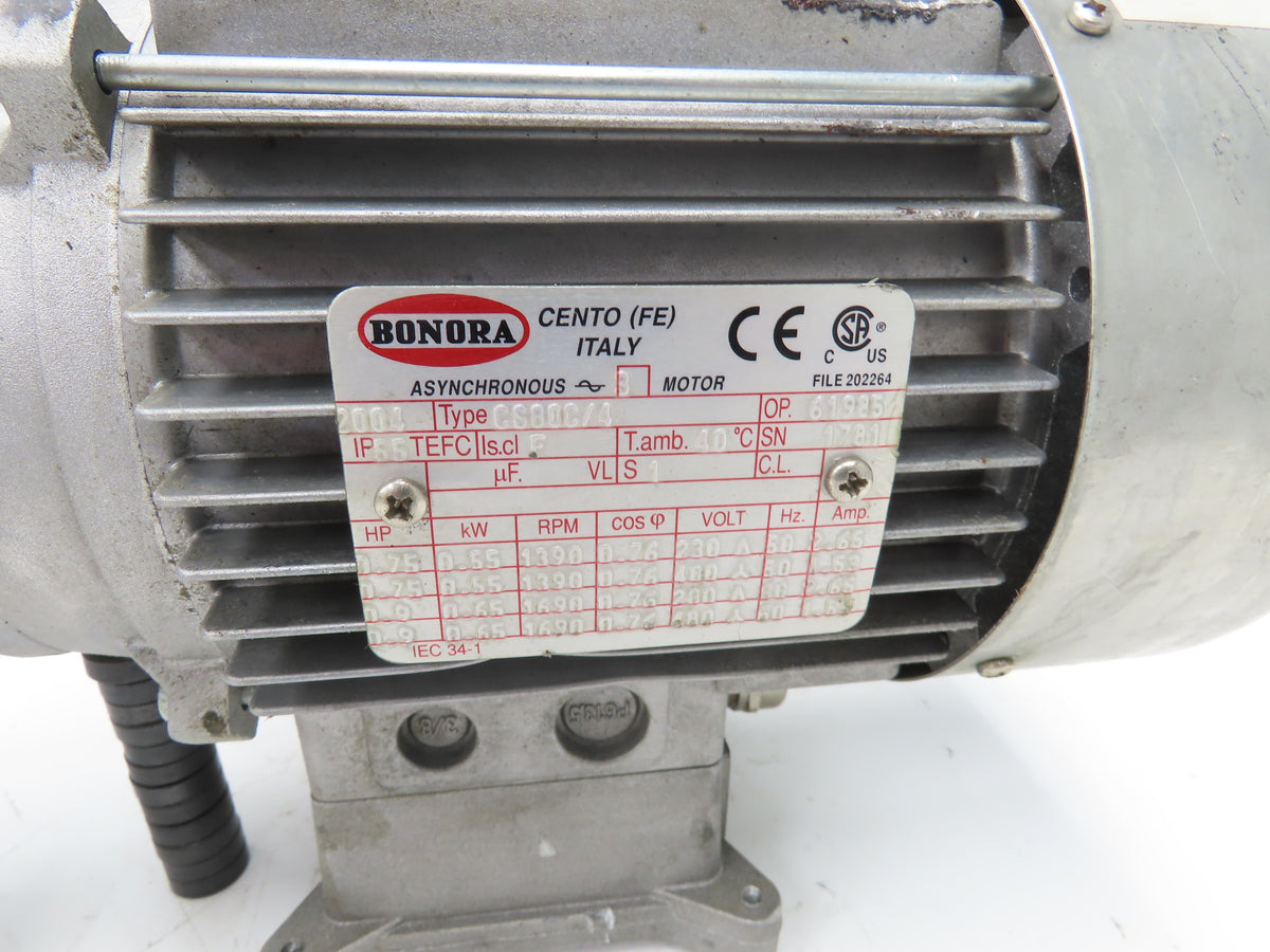 Varvel SRS060401925 Gearmotor 40:1 Reducer 42 RPM Hollow Shaft 0.9Hp 480V IEC 80