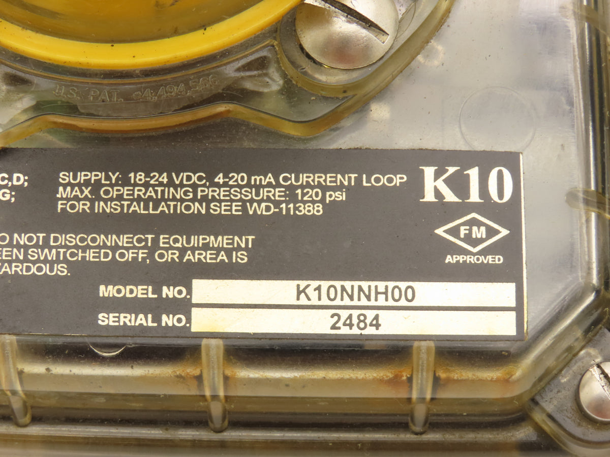 Westlock Controls K10NNH00 Electro-Pneumatic Valve Positioner 120PSI 24VDC