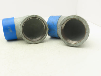 3"x 3" NPT 90° Deg Street Elbow Galvanized Malleable Iron Fitting Lot of 2