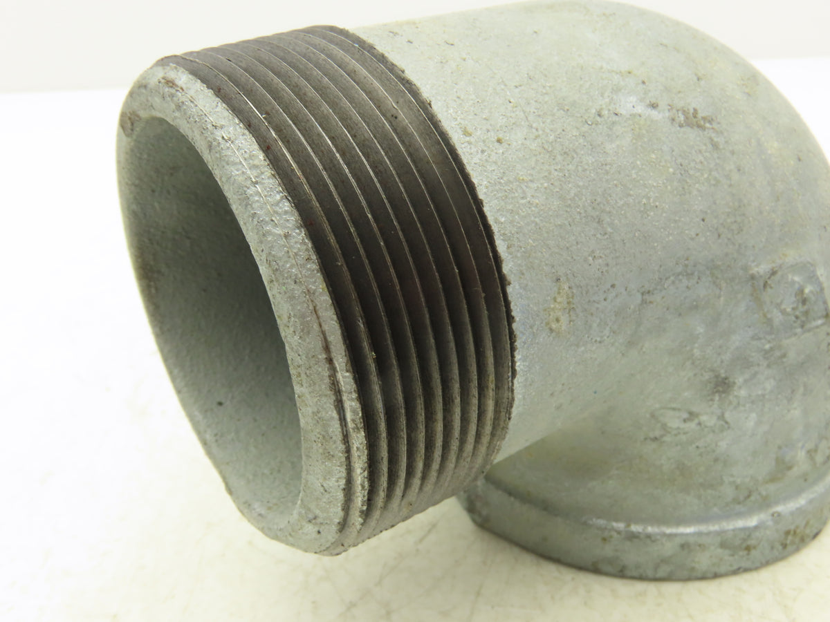 3"x 3" NPT 90° Deg Street Elbow Galvanized Malleable Iron Fitting Lot of 2