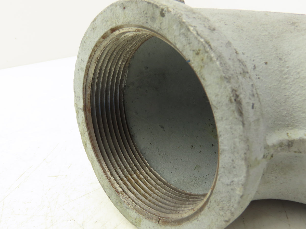 3"x 3" NPT 90° Deg Street Elbow Galvanized Malleable Iron Fitting Lot of 2