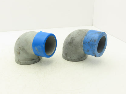 3"x 3" NPT 90° Deg Street Elbow Galvanized Malleable Iron Fitting Lot of 2