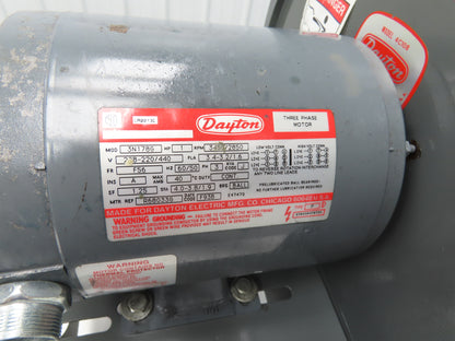 Dayton 4C108 High Pressure Blower 734 CFM 1Hp 3450rpm 230/460V Fan Lot of 2