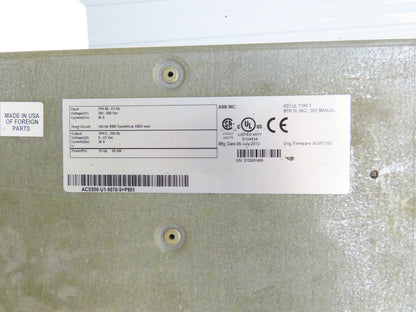 ABB ACS800-U1-0070 Variable AC Drive VFD 75Hp 96A 480V 3PH