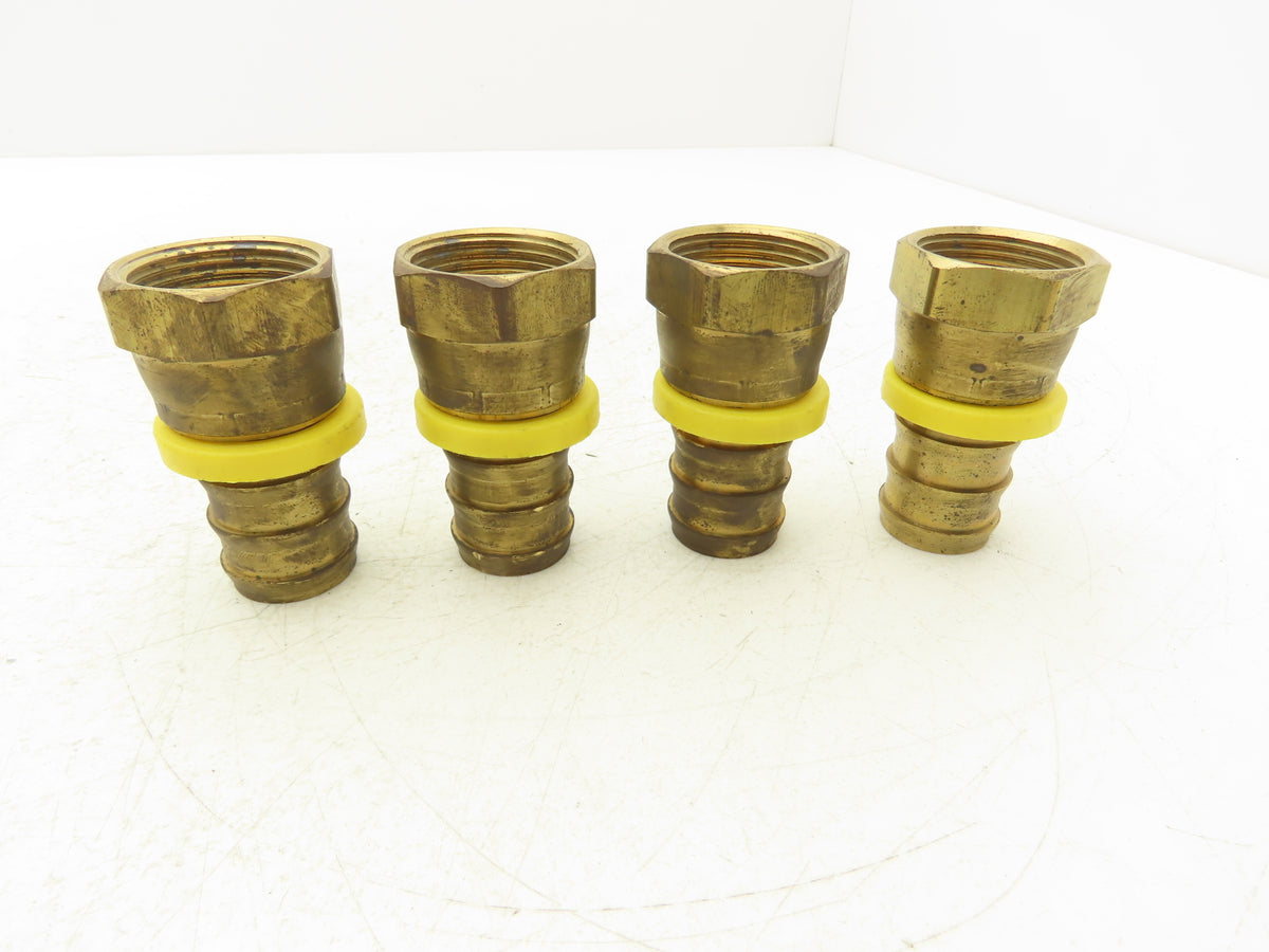 30682-16-16B Brass Hose Fitting 1" Barb x 37° JIC-16 Swivel 1-5/16-12  Lot of 4