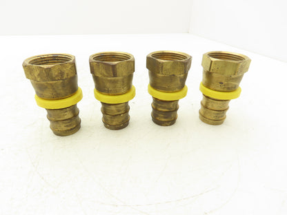 30682-16-16B Brass Hose Fitting 1" Barb x 37° JIC-16 Swivel 1-5/16-12  Lot of 4