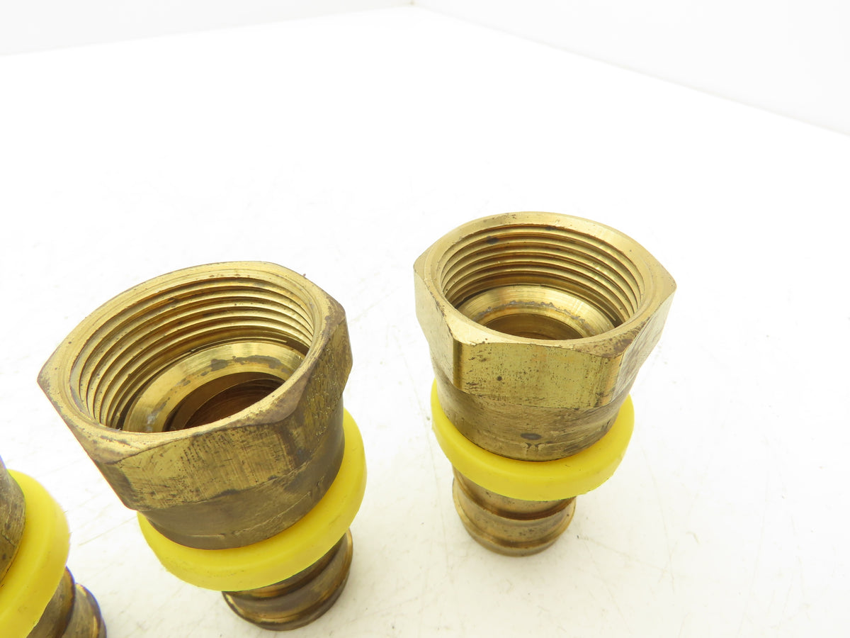 30682-16-16B Brass Hose Fitting 1" Barb x 37° JIC-16 Swivel 1-5/16-12  Lot of 4