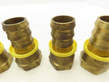 30682-16-16B Brass Hose Fitting 1" Barb x 37° JIC-16 Swivel 1-5/16-12  Lot of 4