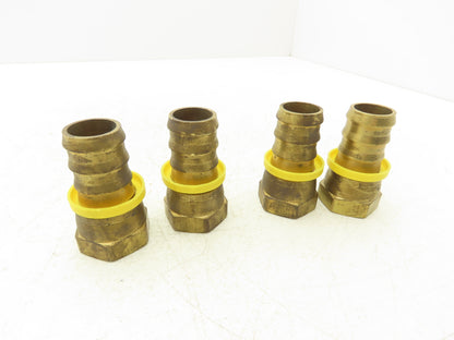 30682-16-16B Brass Hose Fitting 1" Barb x 37° JIC-16 Swivel 1-5/16-12  Lot of 4
