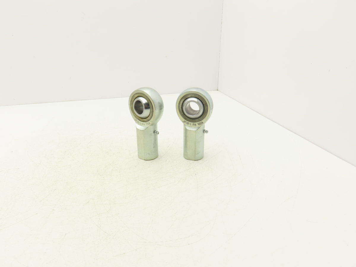 FK JF16-1 Spherical Cylinder Rod-End Bearing 1" Bore 1"-14 Female RH  Lot of 2