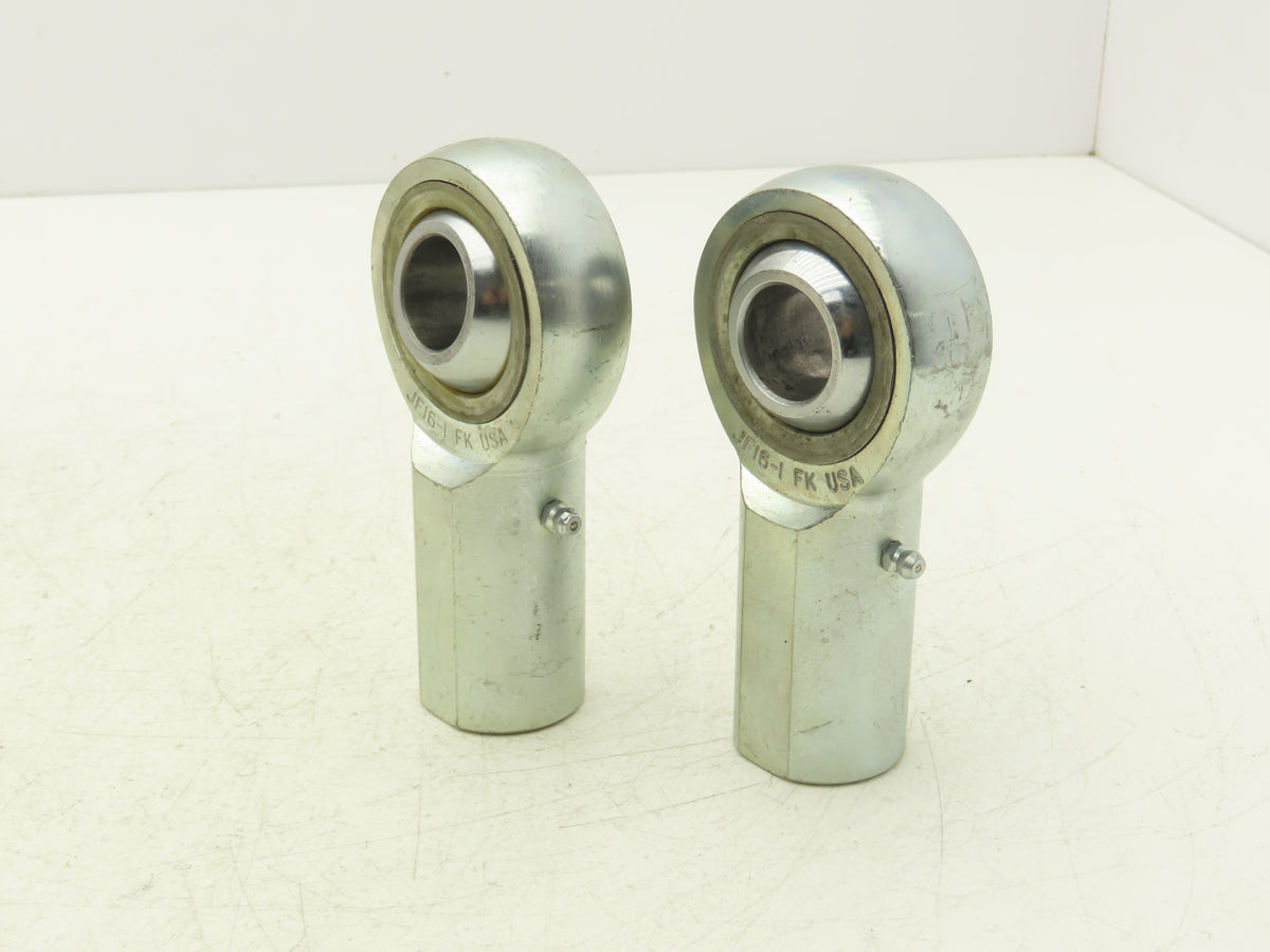 FK JF16-1 Spherical Cylinder Rod-End Bearing 1" Bore 1"-14 Female RH  Lot of 2