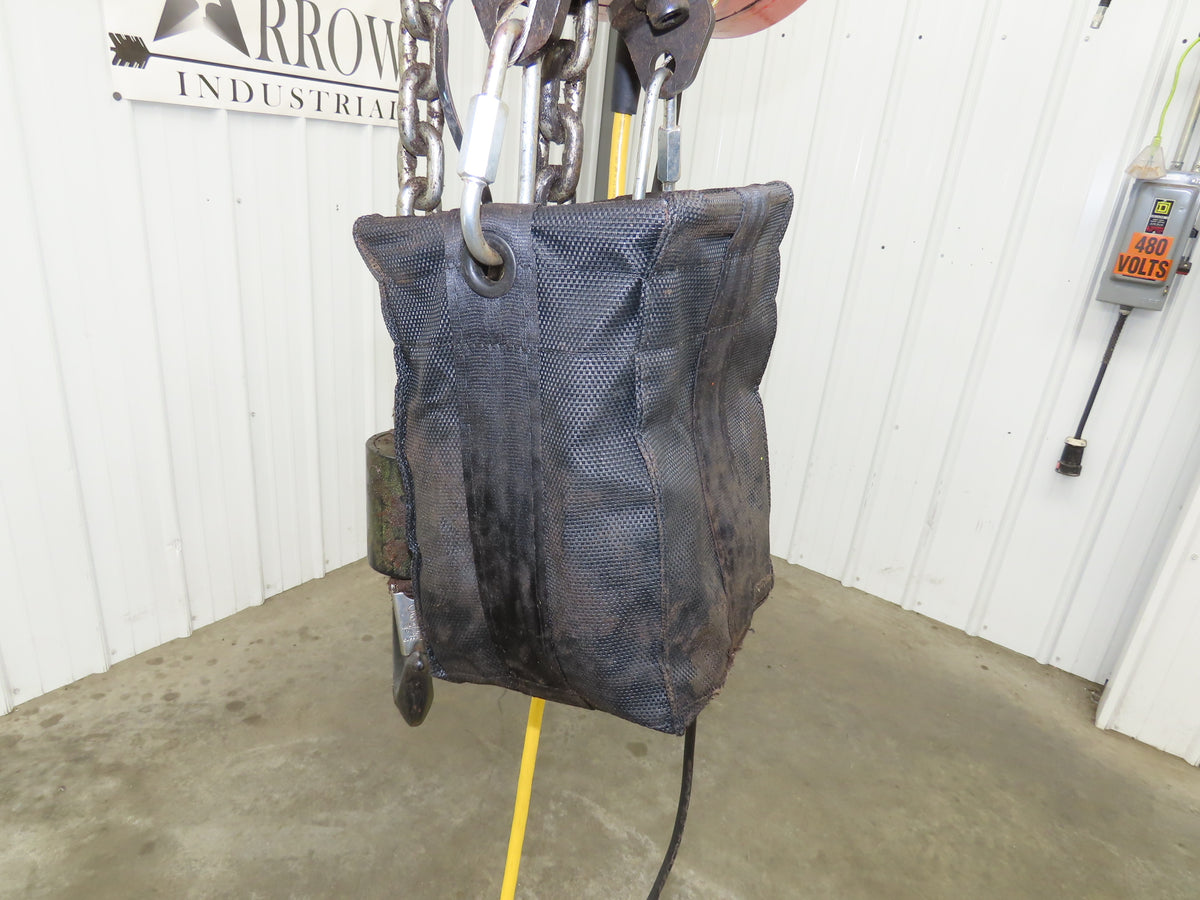 CM Lodestar Model RRS 2 Ton 4000lb Electric Chain Hoist 22' Lift 16 FPM 3PH 480V