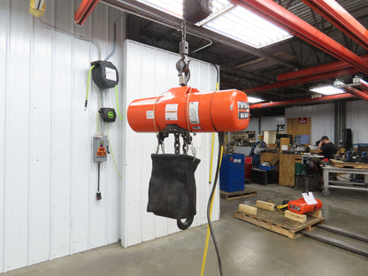 CM Lodestar Model RRS 2 Ton 4000lb Electric Chain Hoist 22' Lift 16 FPM 3PH 480V