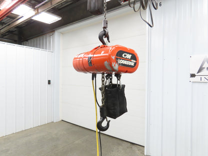 CM Lodestar Model RRS 2 Ton 4000lb Electric Chain Hoist 22' Lift 16 FPM 3PH 480V