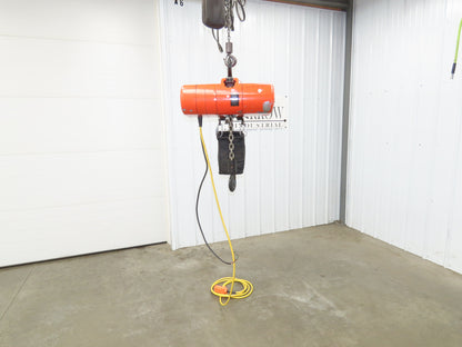 CM Lodestar Model RRS 2 Ton 4000lb Electric Chain Hoist 22' Lift 16 FPM 3PH 480V