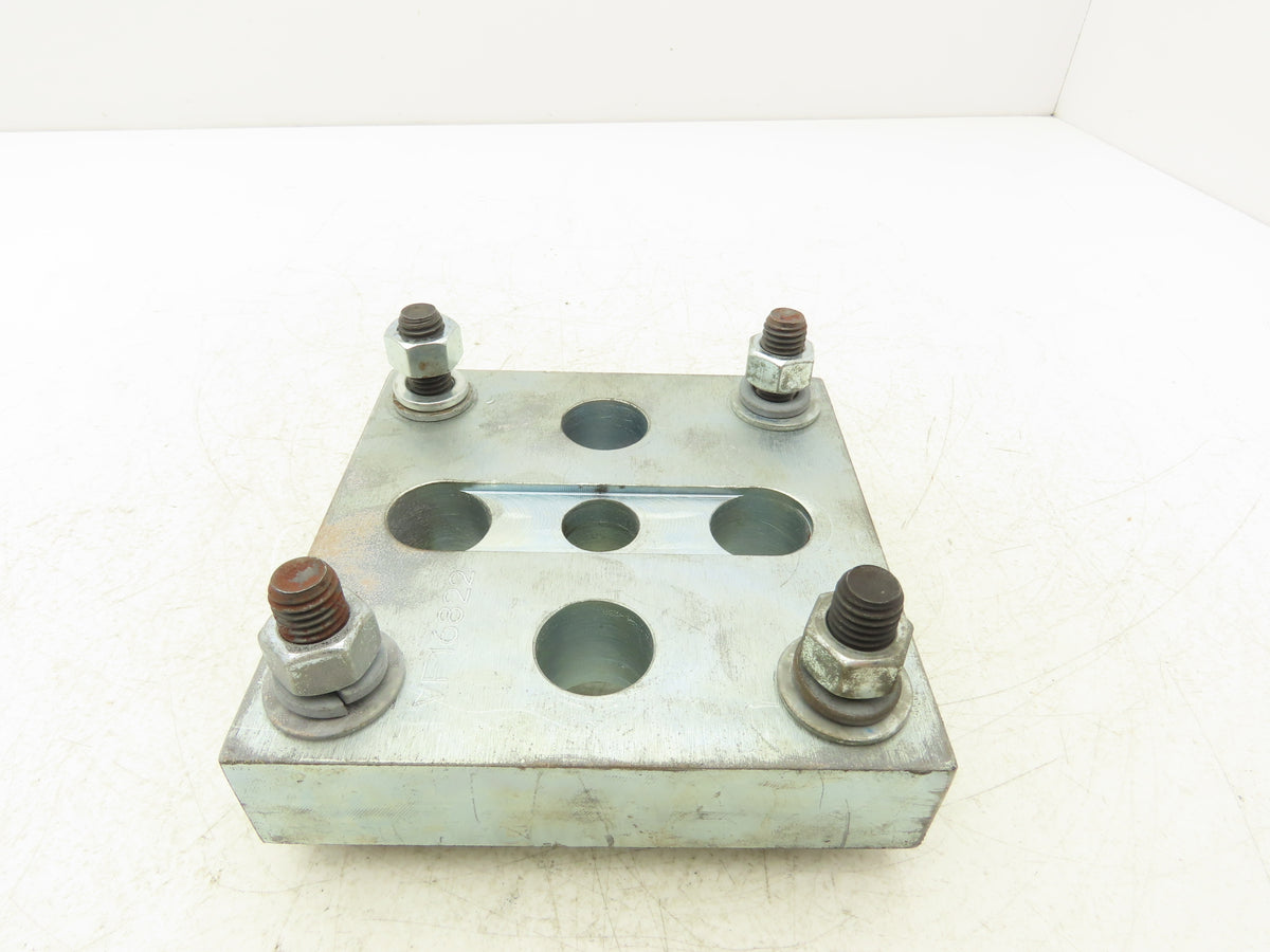 Cylinder End Plate Attachment Bracket 4-Bolt Mount 5-1/2" Square Heavy Duty