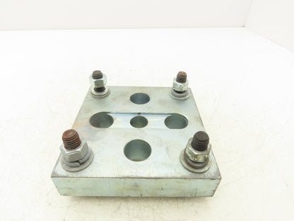 Cylinder End Plate Attachment Bracket 4-Bolt Mount 5-1/2" Square Heavy Duty