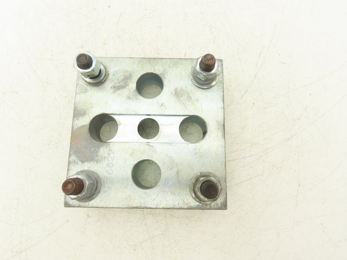 Cylinder End Plate Attachment Bracket 4-Bolt Mount 5-1/2" Square Heavy Duty