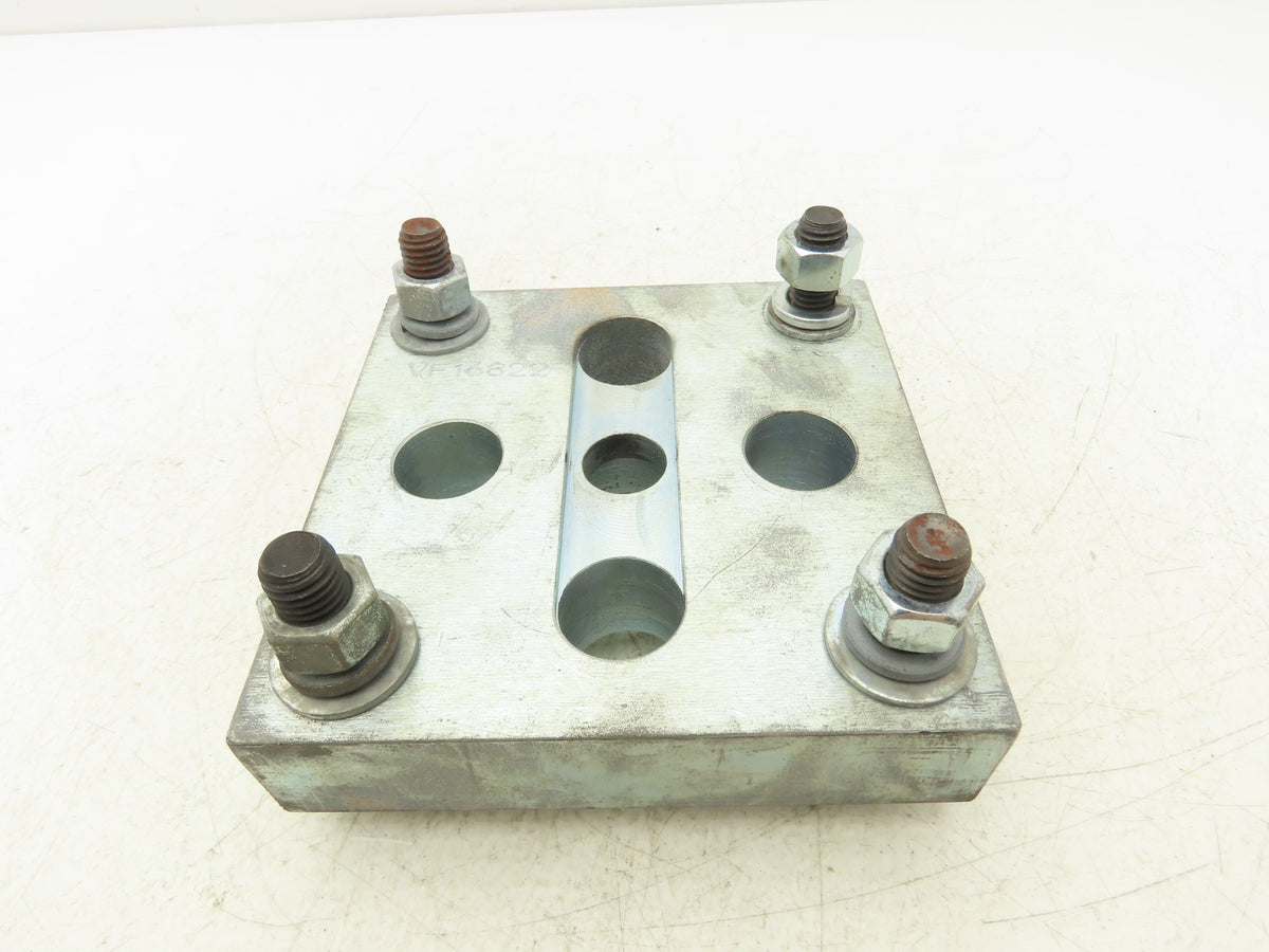 Cylinder End Plate Attachment Bracket 4-Bolt Mount 5-1/2" Square Heavy Duty