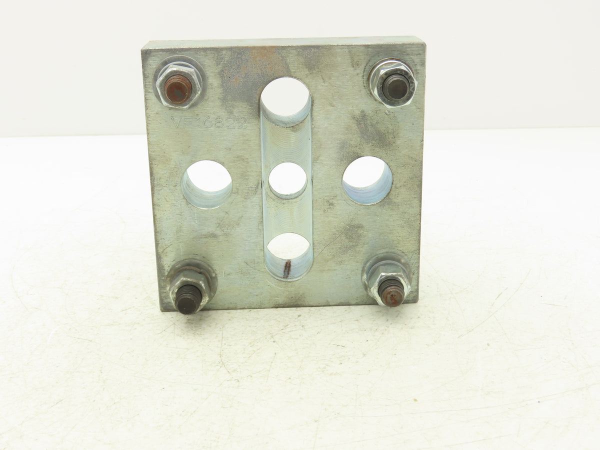 Cylinder End Plate Attachment Bracket 4-Bolt Mount 5-1/2" Square Heavy Duty